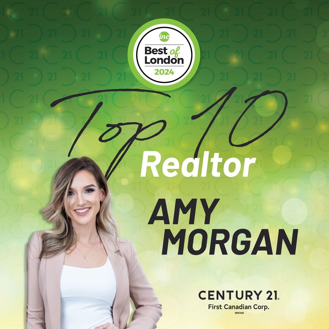 2024 London Ontario Top 10 Realtor Amy Morgan presented by London Inc and voted by London ON Residents